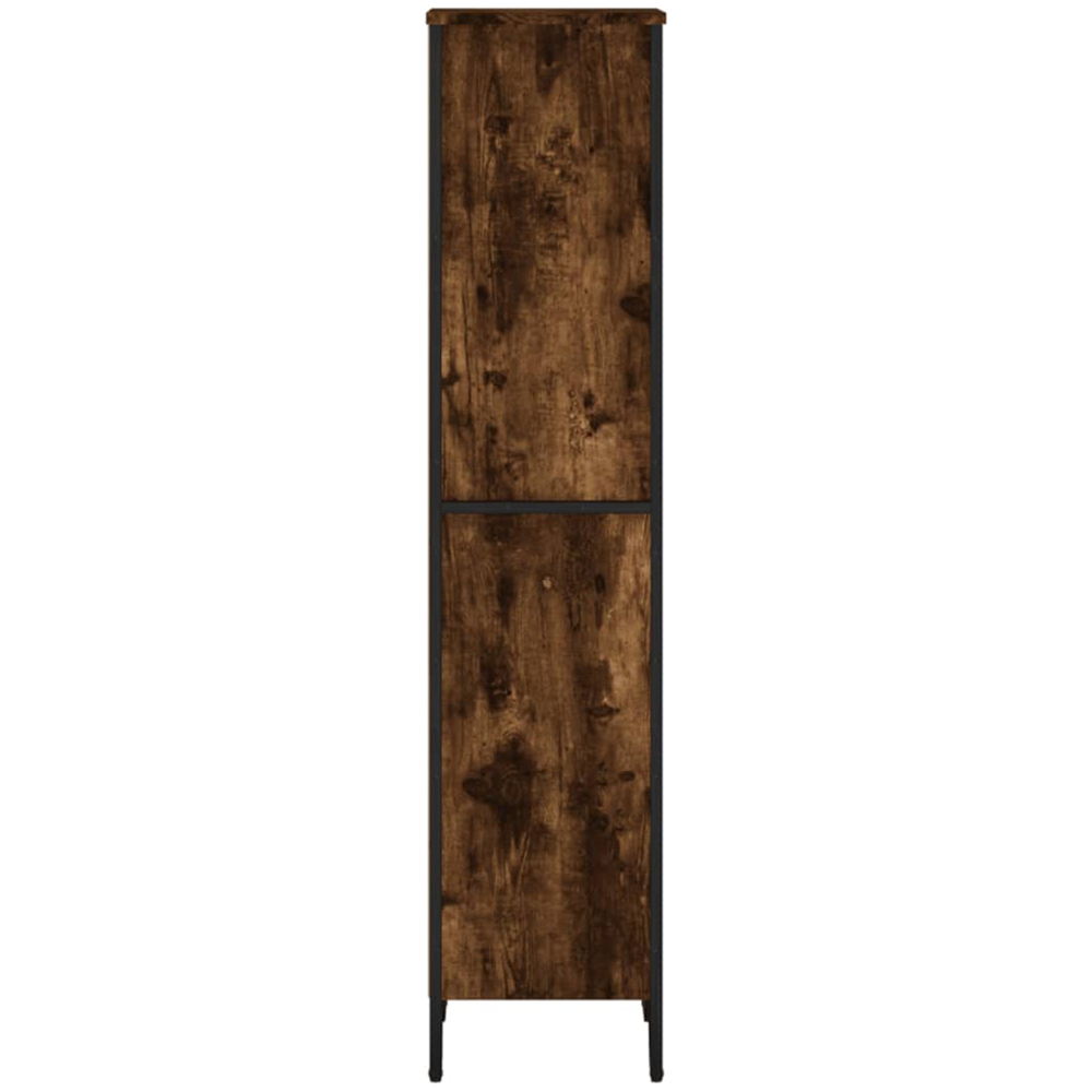 vidaXL 4 Shelf Smoked Oak Bookcase Image 4