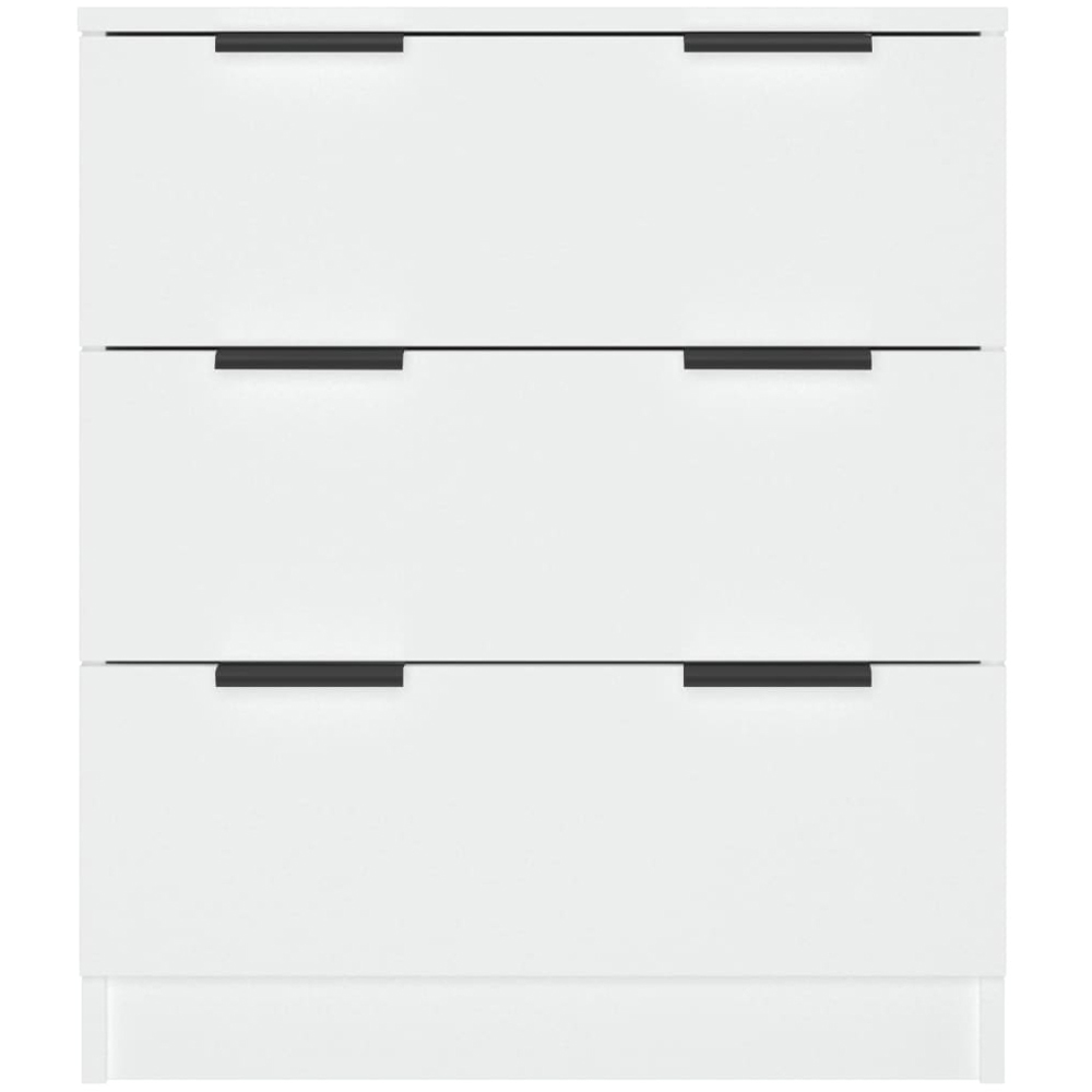 vidaXL 3 Drawer White Sideboard Image 4