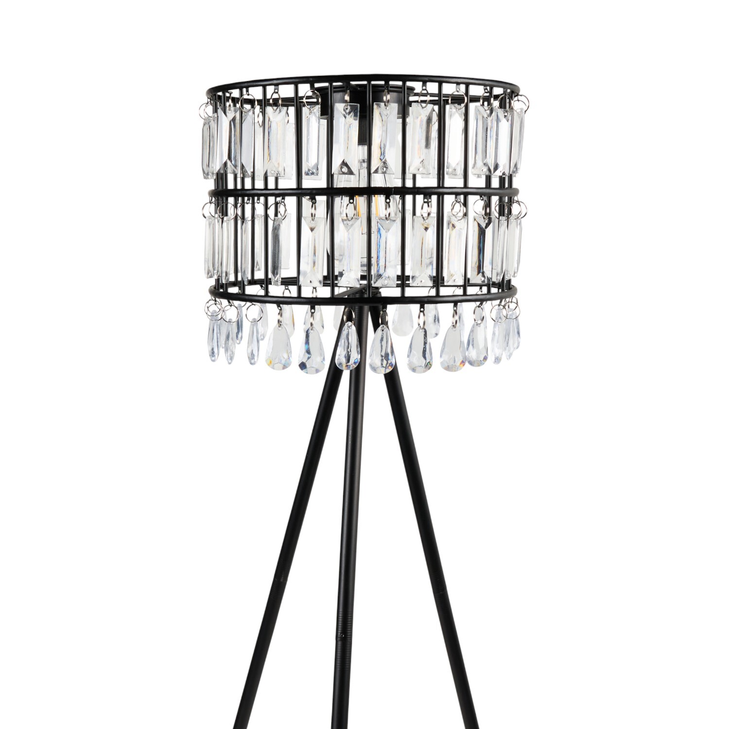 Solar Crystal Standing Lamp Black Image 3