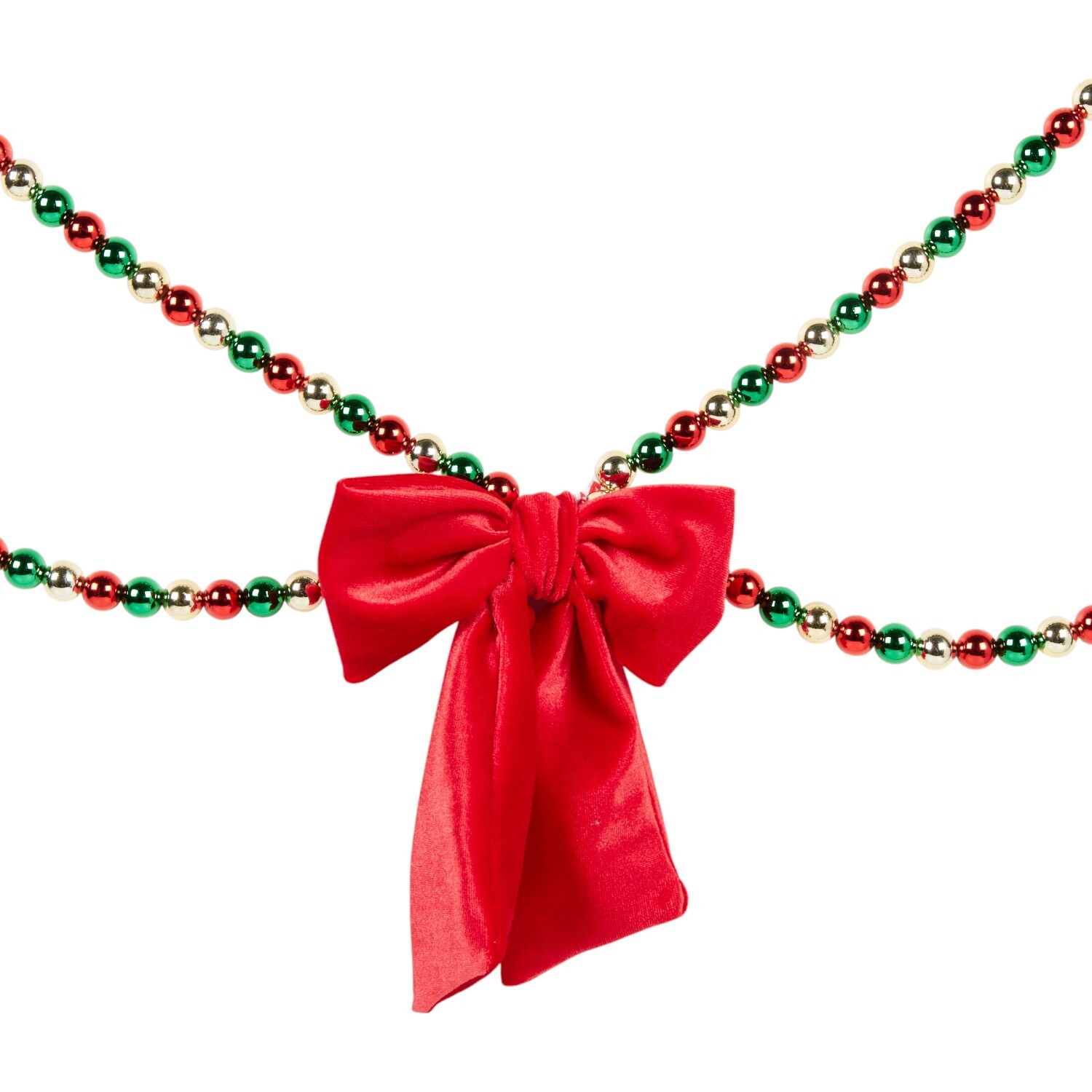 Beaded Bow Garland Red Image 2