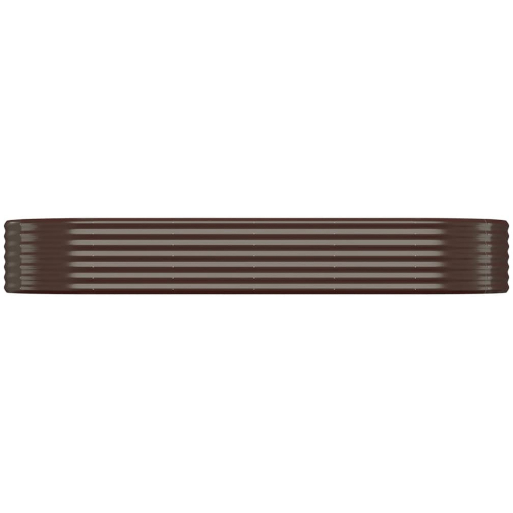 vidaXL Brown Galvanised Steel Raised Garden Bed 249 x 100 x 36cm Image 2
