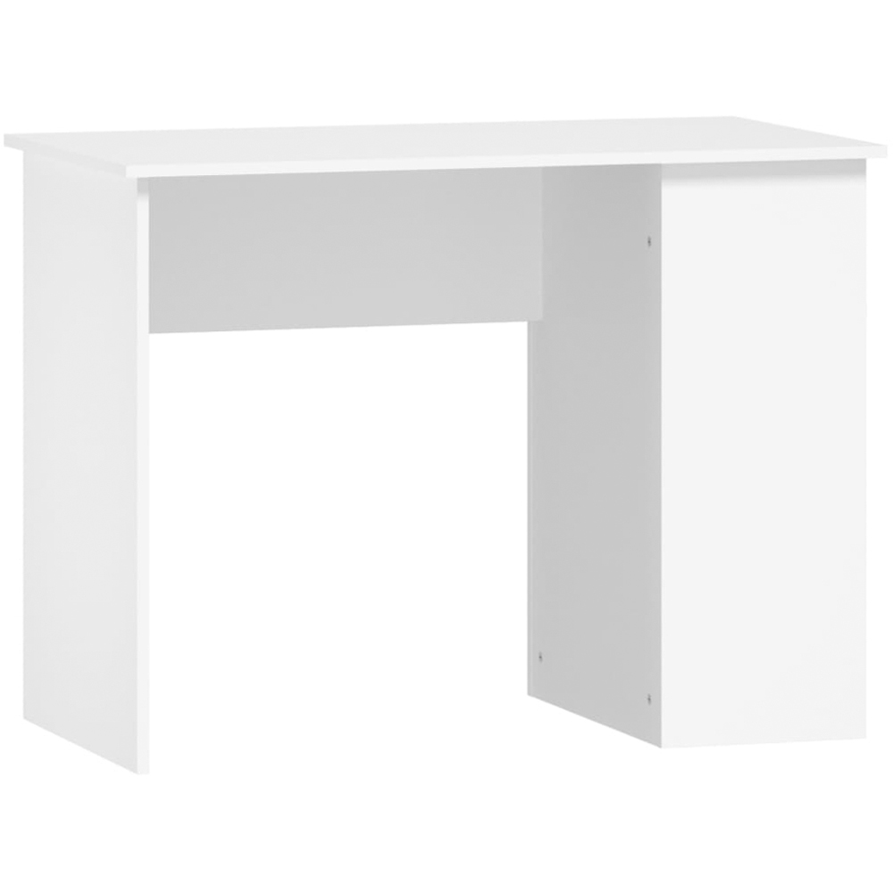 vidaXL 2 Shelf Computer Desk White Image 2