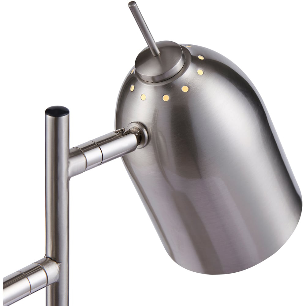 Teamson Home Mason Brushed Nickel Finish 2 Light Table Lamp Image 4