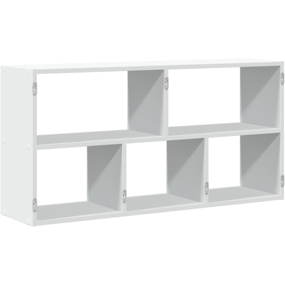 vidaXL 5 Shelf White Floating Wall Shelf Image 5