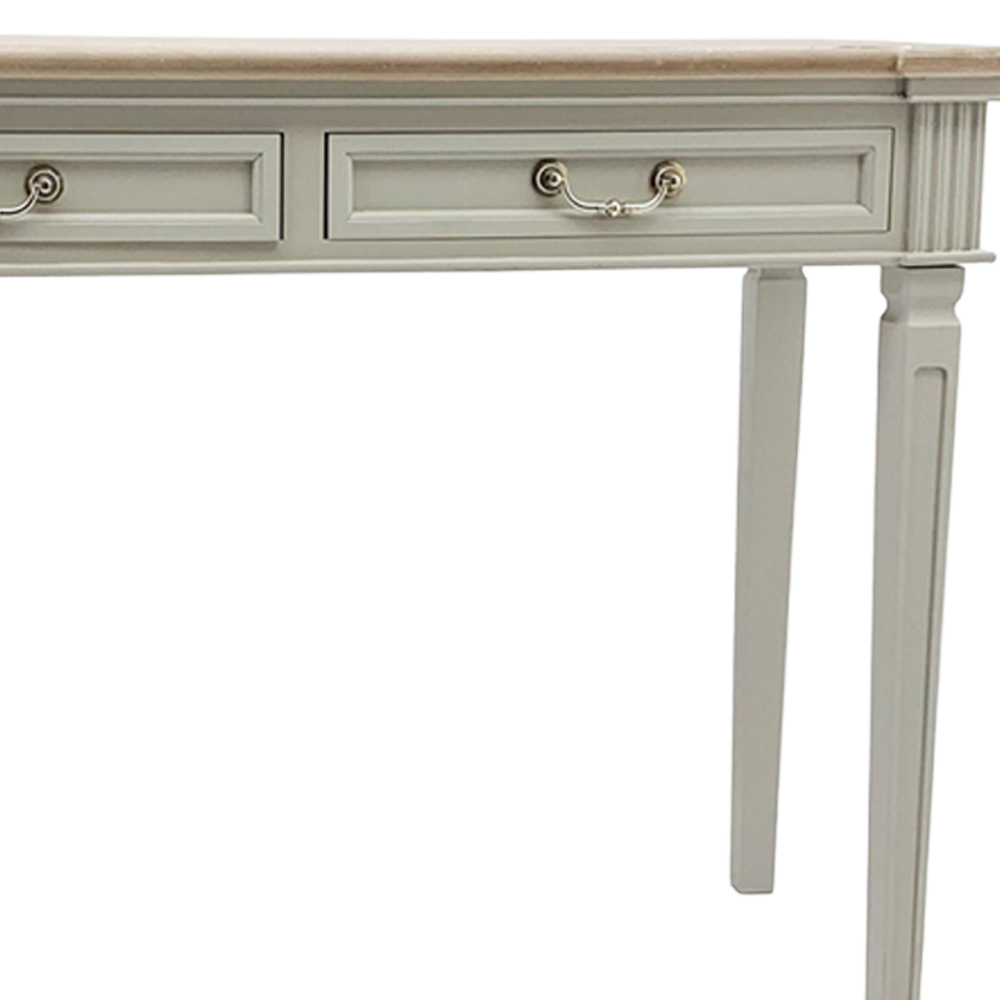Acacia Home 2 Drawer Cream Wooden Hall Table Image 3