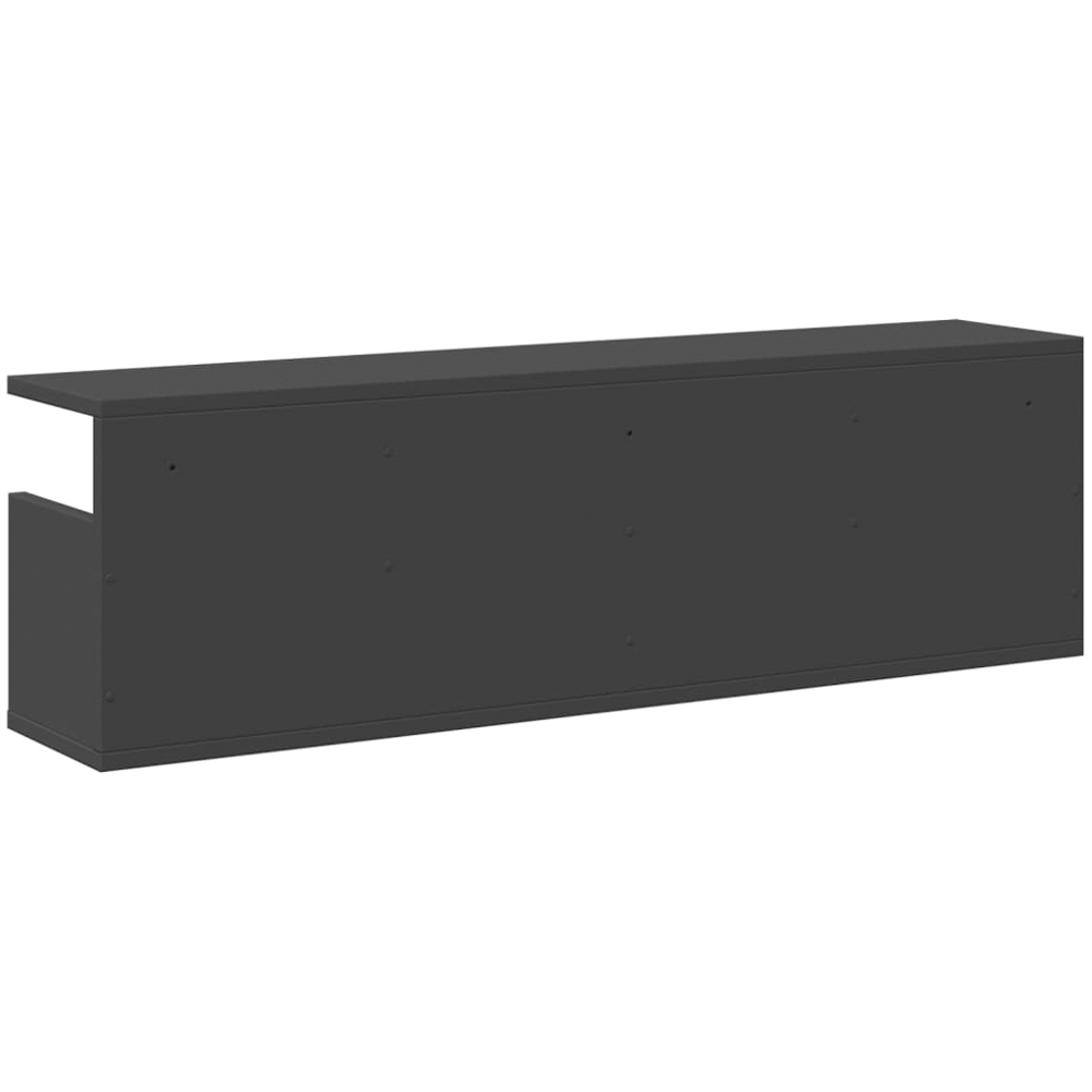 vidaXL 2 Shelf Black Wall Cabinet Image 5