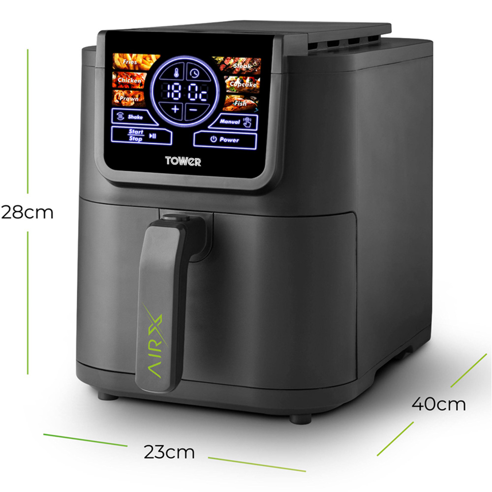 Tower AirX T17166 Grey Single Basket Air Fryer Digital Air Fryer 5L Image 8