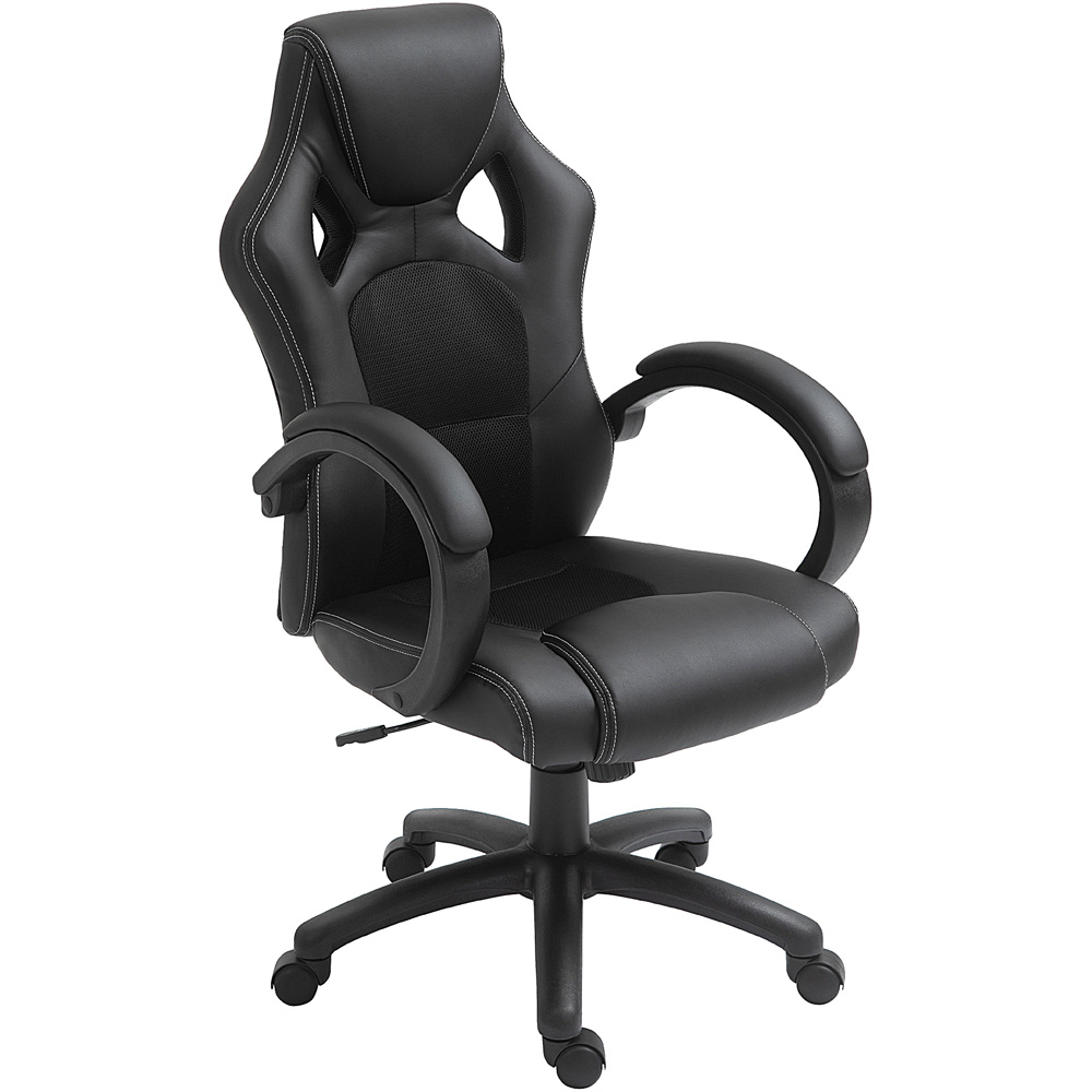 Portland Black High Back Faux Leather Home Gaming Chair Image 2