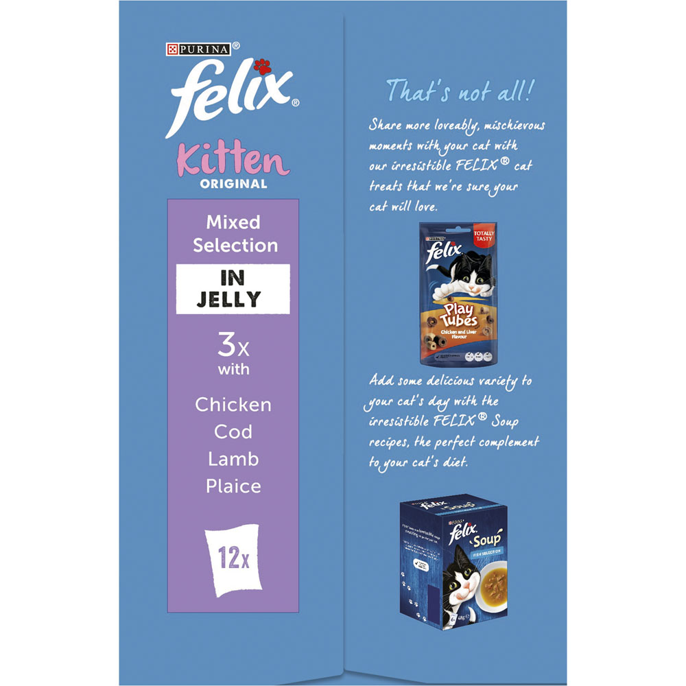 Felix Original Kitten Mixed Selection in Jelly Cat Food 12 x 100g Image 9