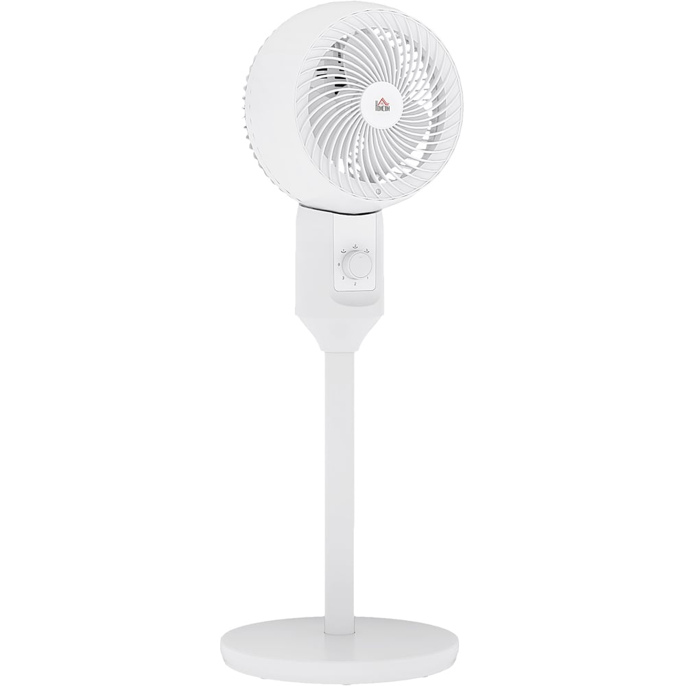 HOMCOM White Air Circulator Fan with Carry Handle 9 inch Image 1
