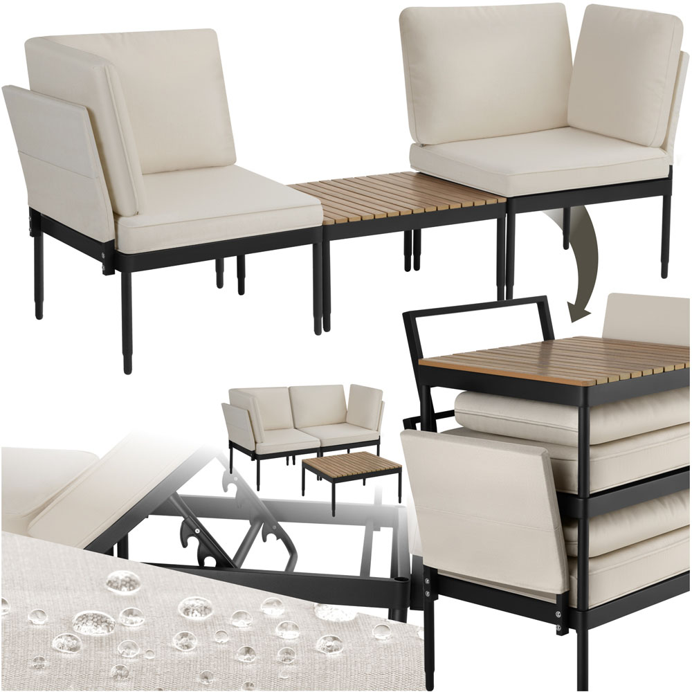 tectake Magaluf 2 Seater 5 in 1 Garden Lounge Set Image 2