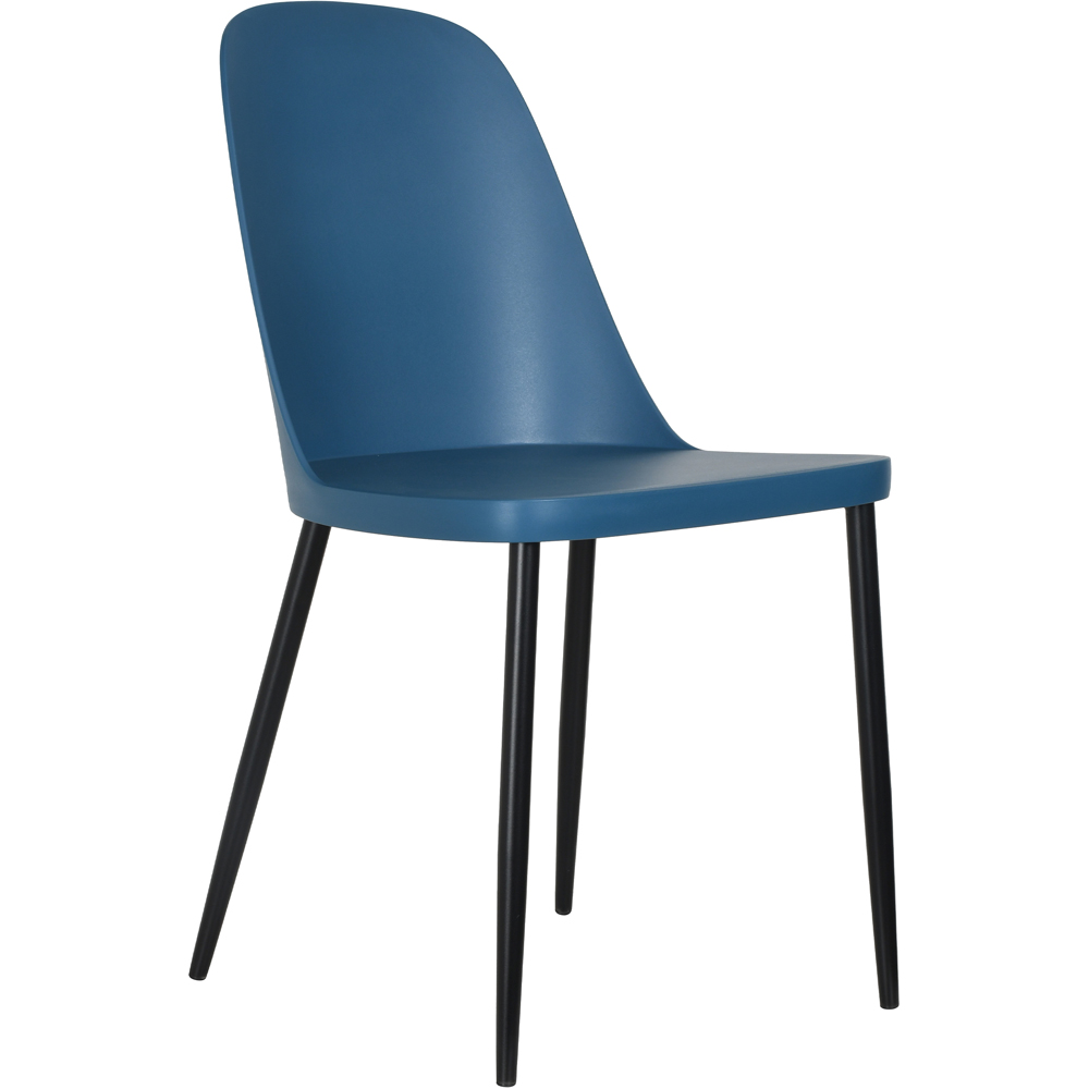 Core Products Aspen Set of 2 Blue and Black Dining Chair Image 3