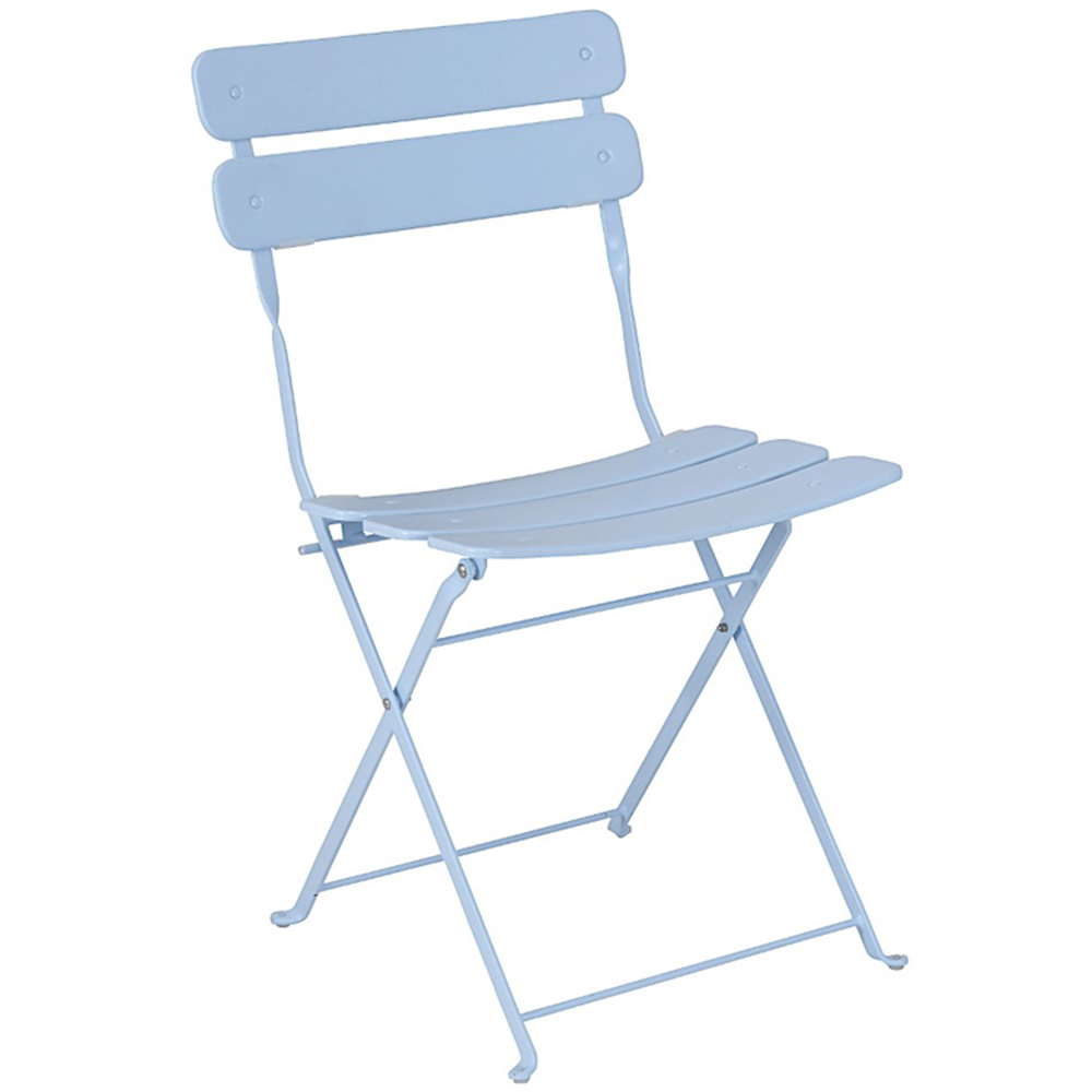 2 Seater Blue Folding Bistro Set Image 3
