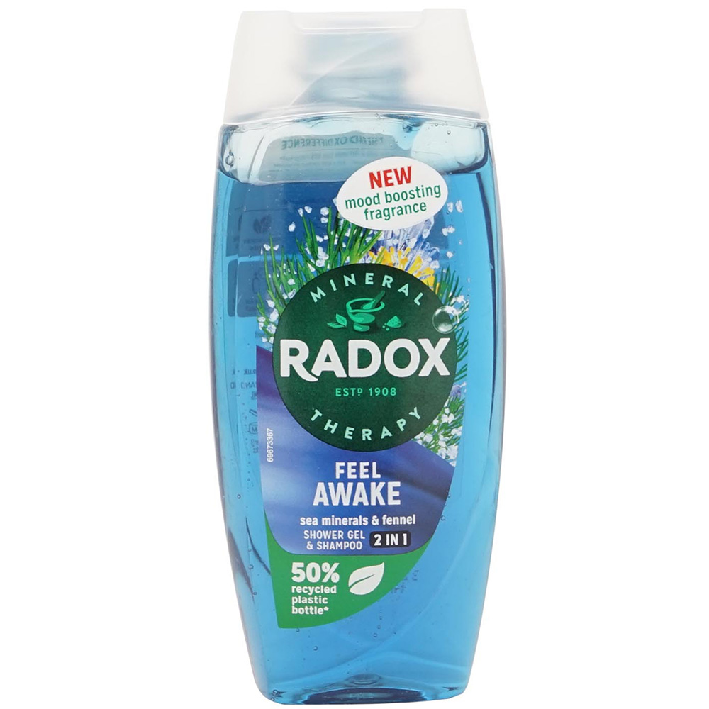 Radox Mineral Therapy Blue Feel Awake 2 in 1 Shower Gel and Shampoo 225ml Image