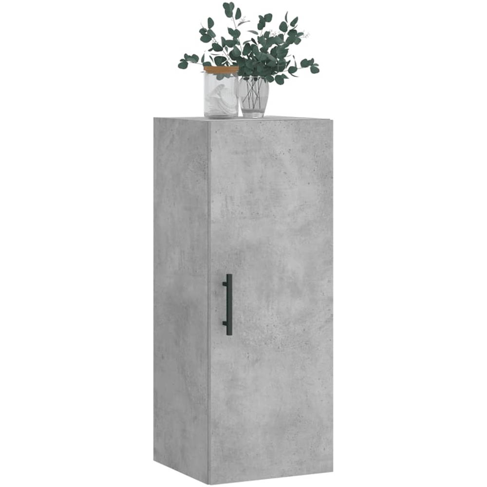 vidaXL Single Door Concrete Grey Wall Mounted Slim Cabinet Image 4