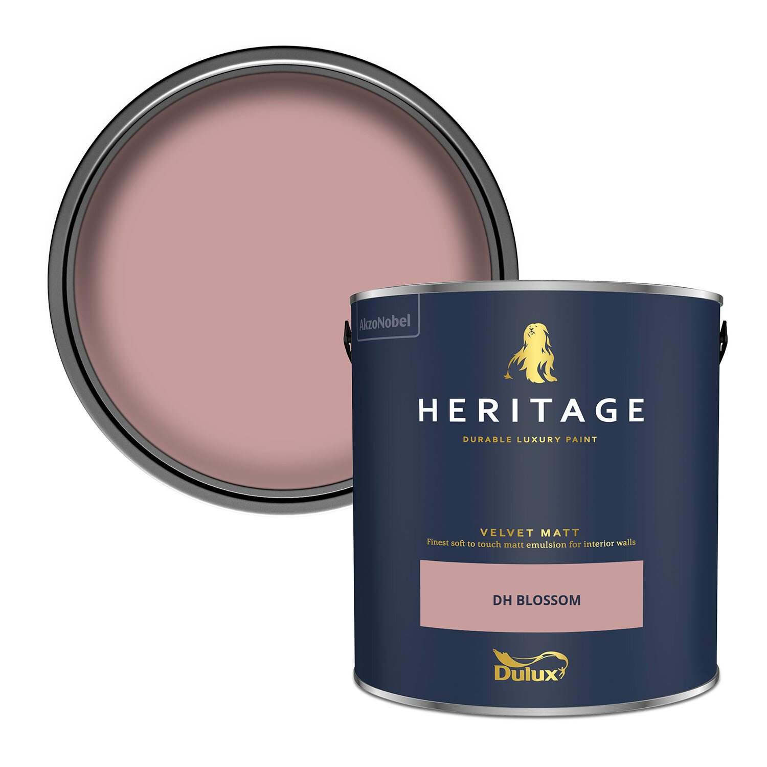 Dulux Heritage Walls and Ceilings DH Blossom Velvet Matt Emulsion Paint 2.5L Image 1
