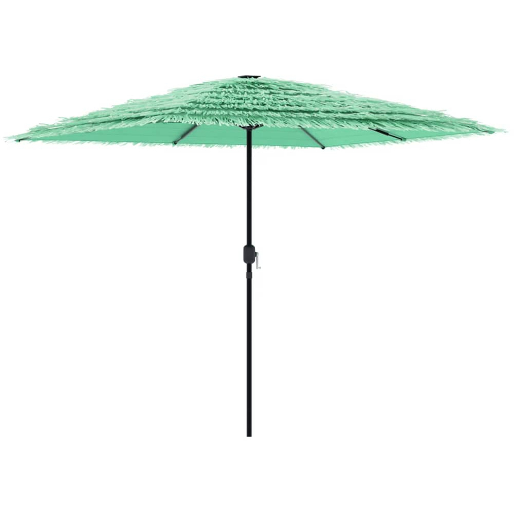 vidaXL Green Straw Top Garden Parasol with Steel Pole 2.4m Image 4