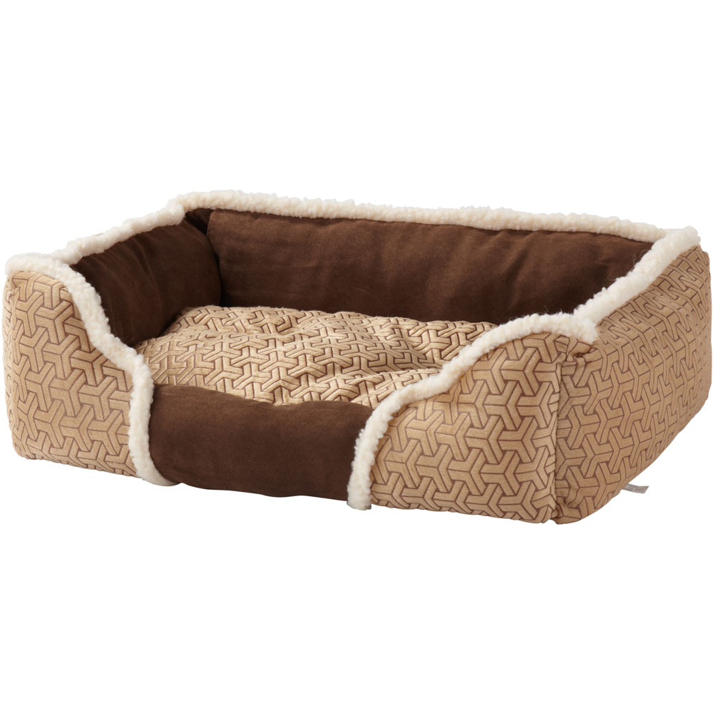 Bunty Kensington Medium Cream Fleece Fur Cushion Dog Bed Image 4
