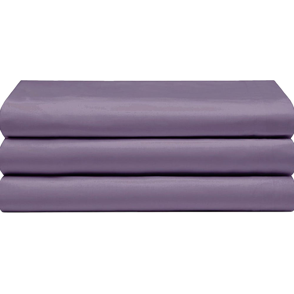 Serene Super King Mauve Flat Bed Sheet Image 1