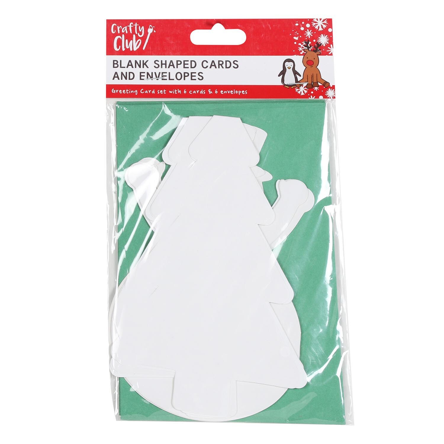 Blank Christmas Shaped Cards and Envelopes Image 1