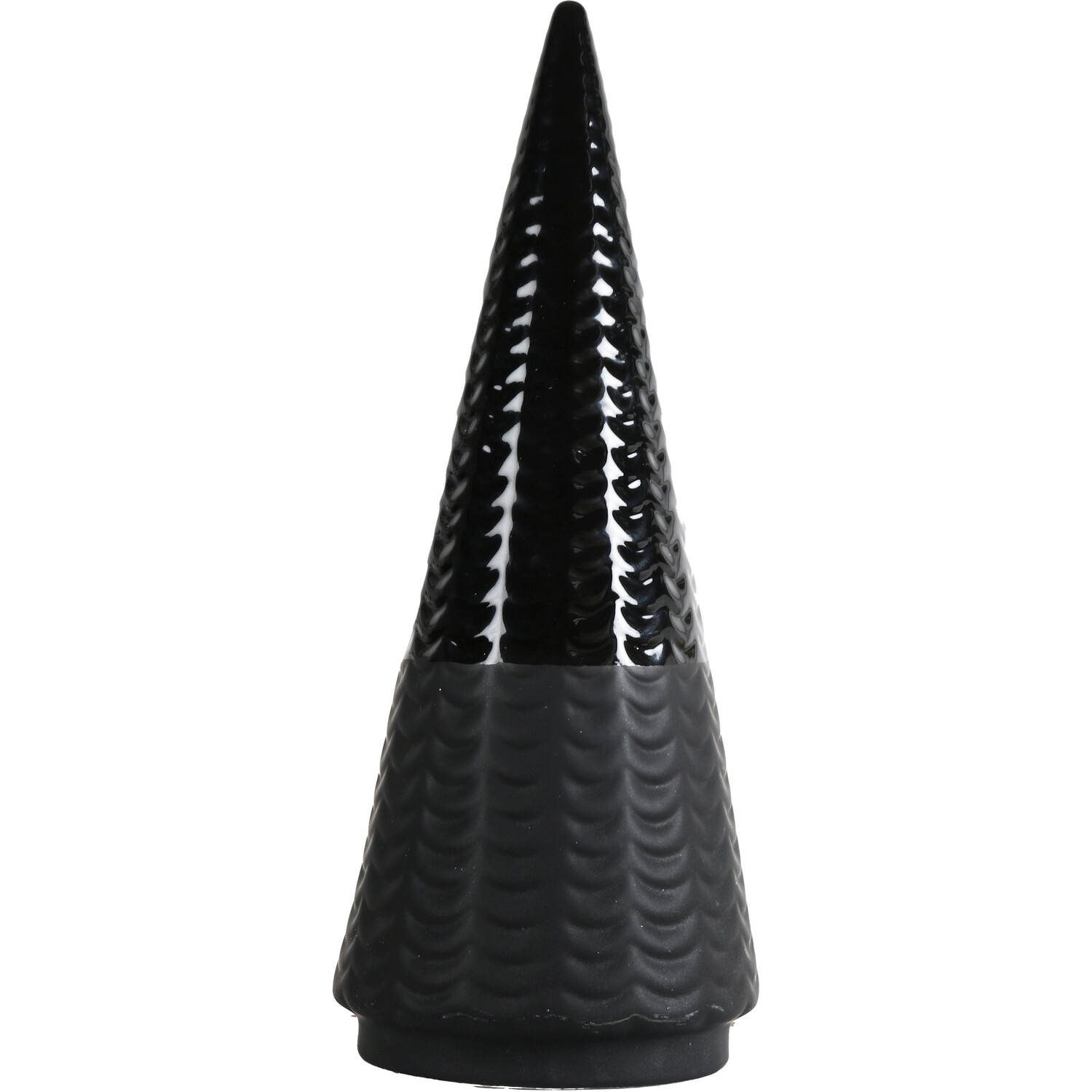 Black Gloss Tip Christmas Tree Ornament Image