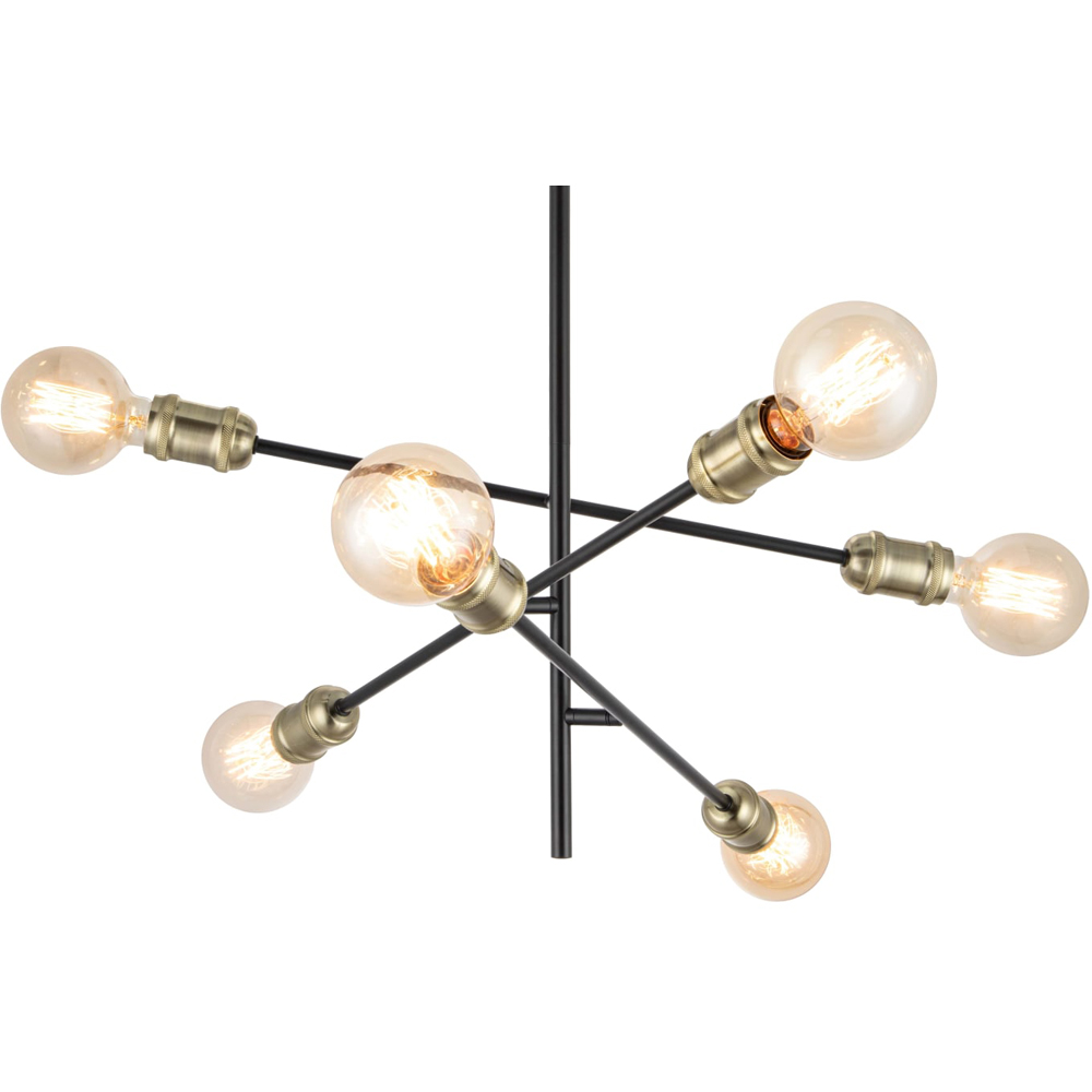 Cosylyte Charlton 6 Light Adjustable Arm Industrial Ceiling Light Image 3