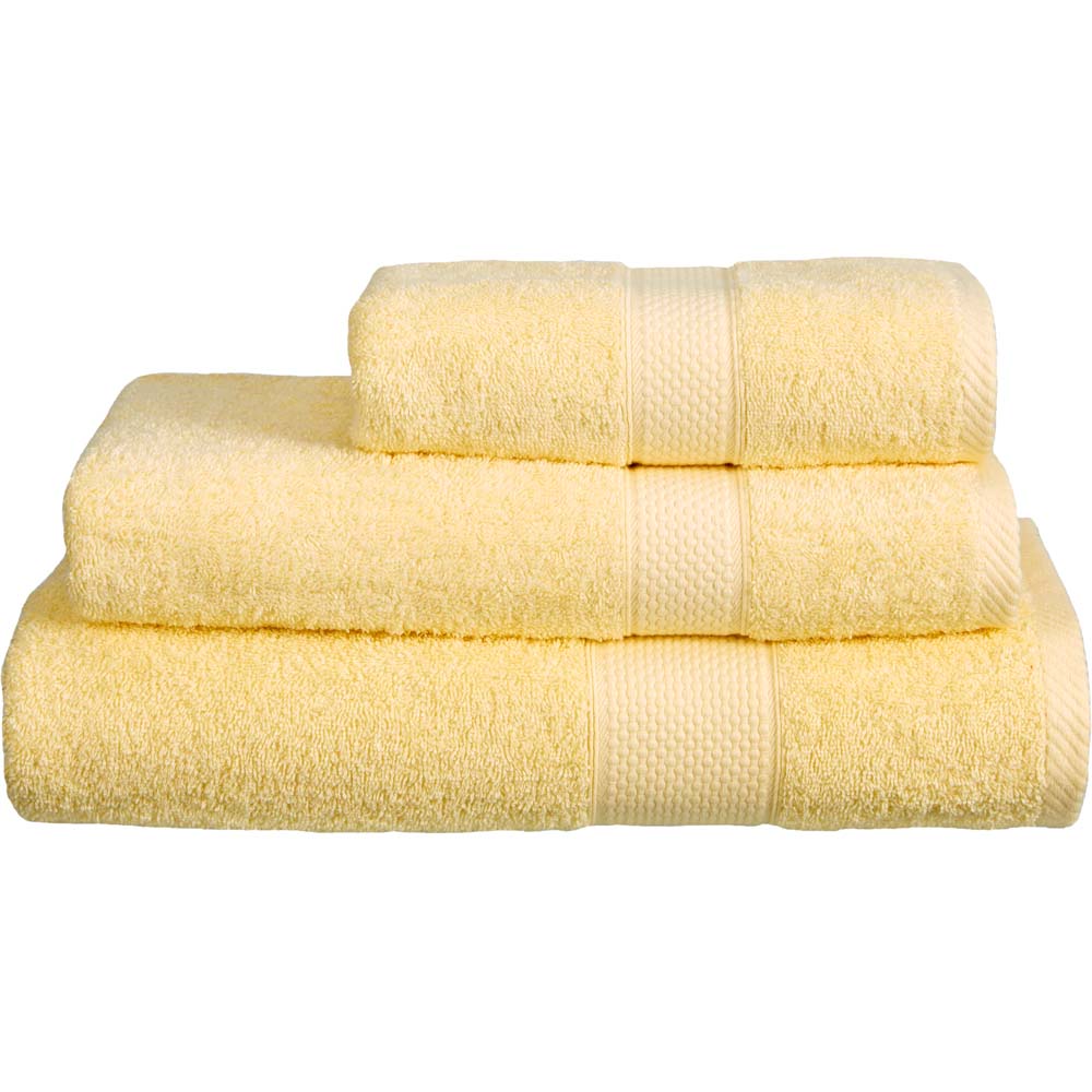Imperial Ringspun Combed Cotton Lemon Turkish Hand Towel 2 Pack Image 1