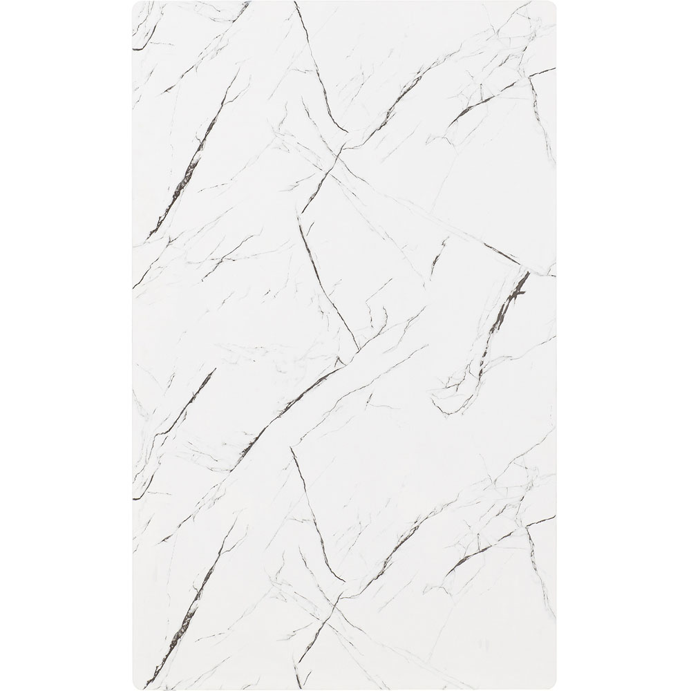 Seconique Marlow and Sheldon 4 Seater Dining Set White Marble and Grey Boucle Fabric Image 6