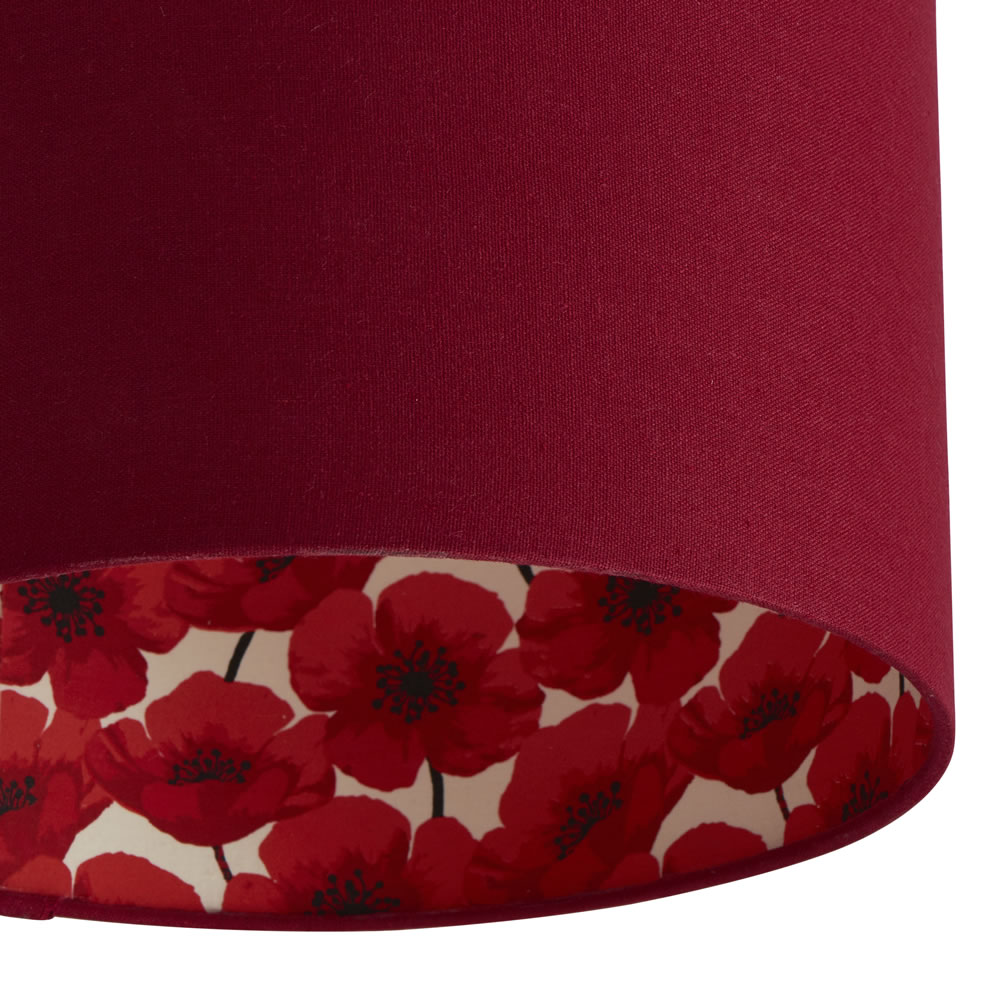 Wilko Evelyn Floral Red Light Shade Wilko
