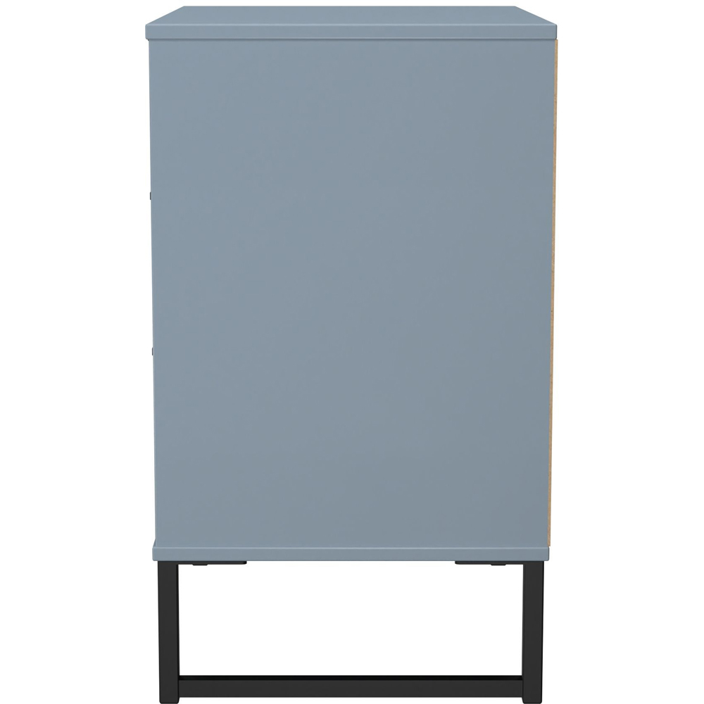 Crowndale Fluted 3 Drawer Denim Blue Midi Chest of Drawers Ready Assembled Image 3
