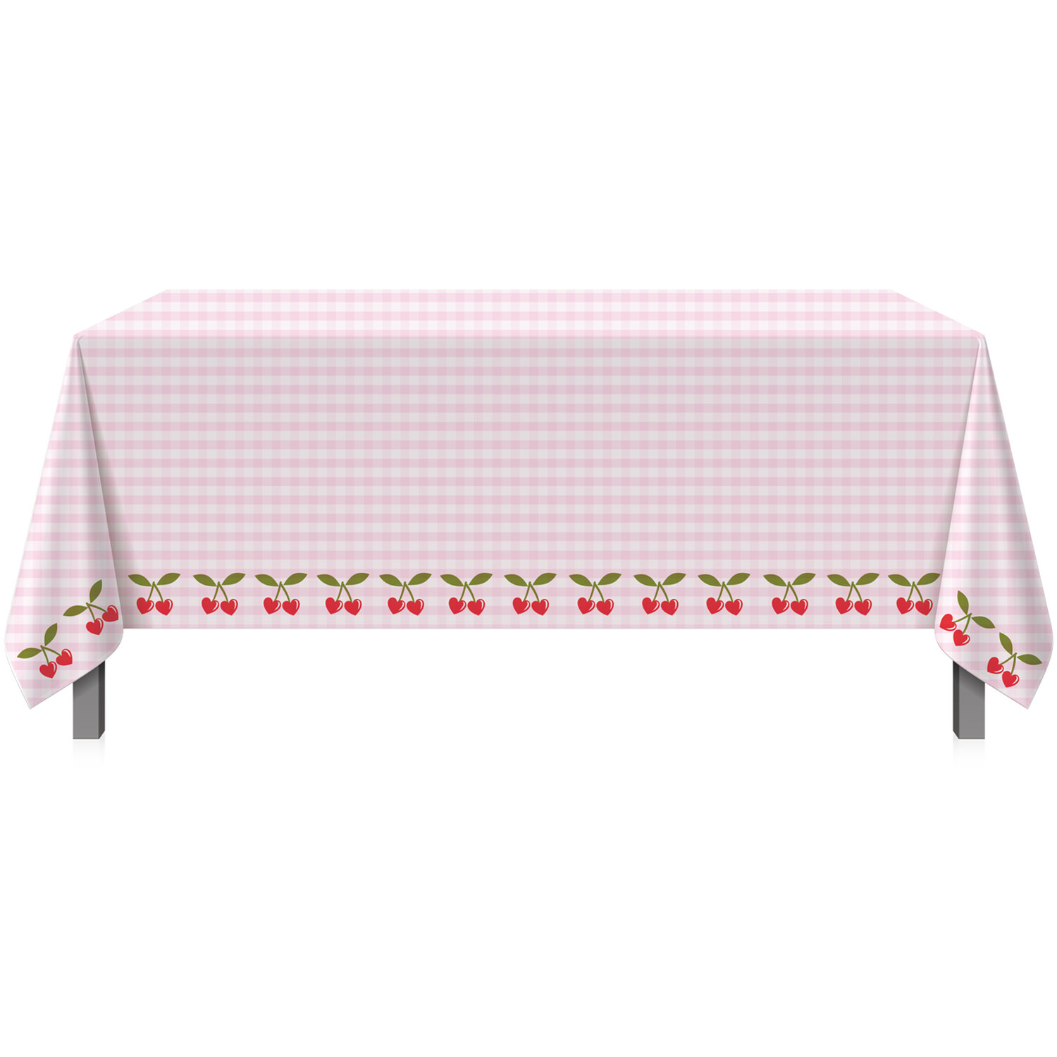 Cherry Paper Table Cover - Pink Image
