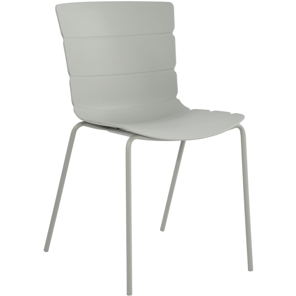 Core Products Bali Set of 2 Light Grey Plastic Kitchen Chair Image 3