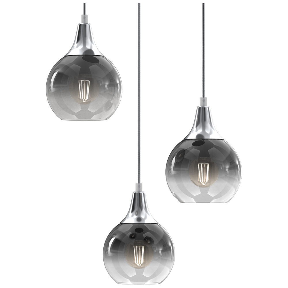 Milagro Monte Silver Pendant Lamp 230V Image 2