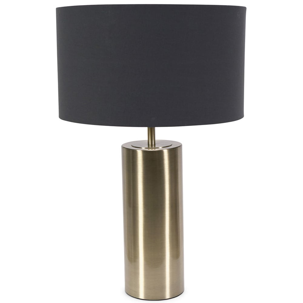 ValueLights Lexy Reni Black and Antique Brass Shade Touch LED Table Lamp Image 1