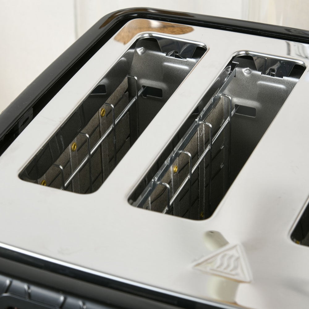 HOMCOM 800-208V70BK Black Honeycomb 4 Slot Toaster 1600W Image 8