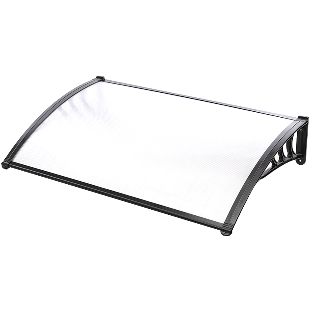 Living and Home Black Awning Canopy with Brackets 1.2m Image 2