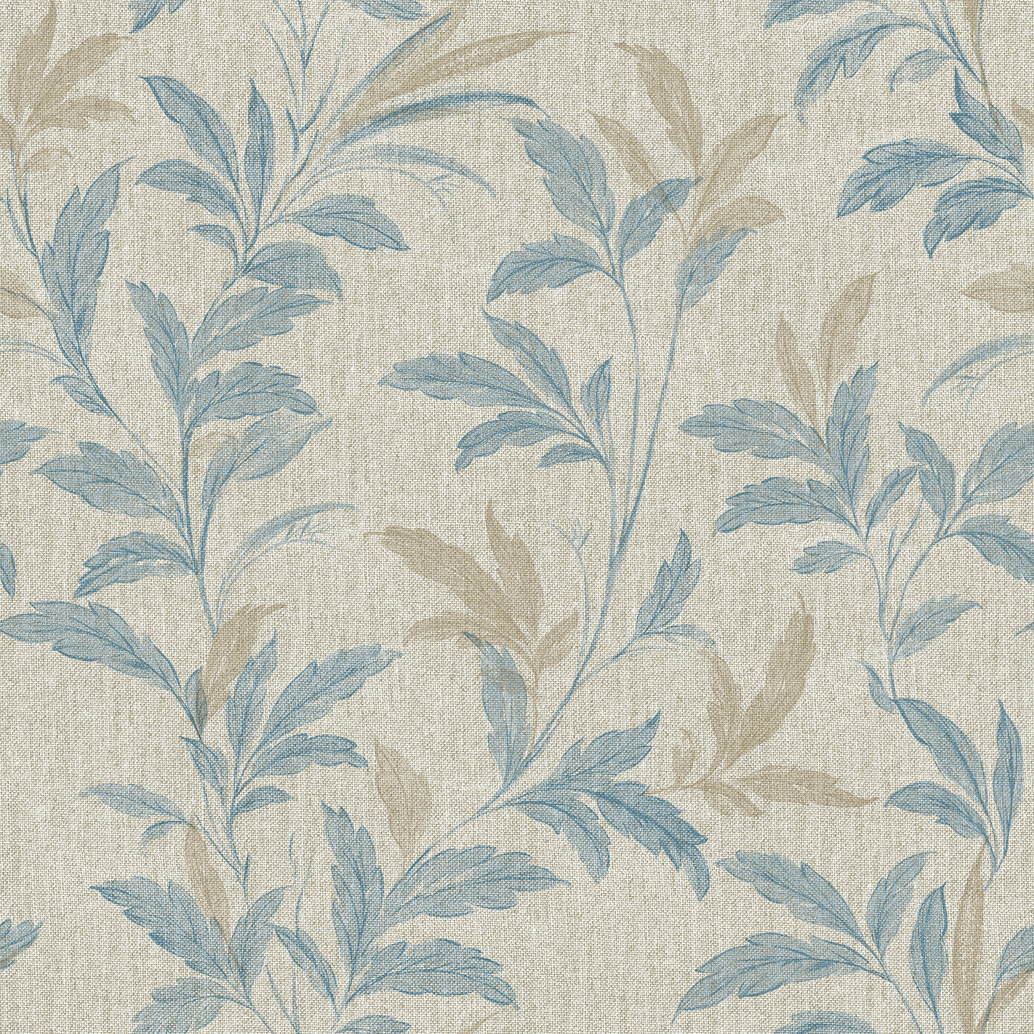 Organic Trail Neutral and Blue Wallpaper - Neutral and Blue Image 1