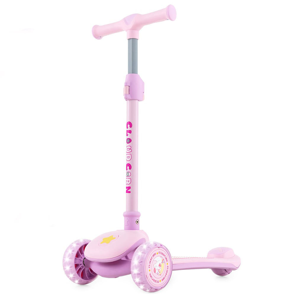 Costway Purple Kick Scooter with Extra Wide Deck Image 1