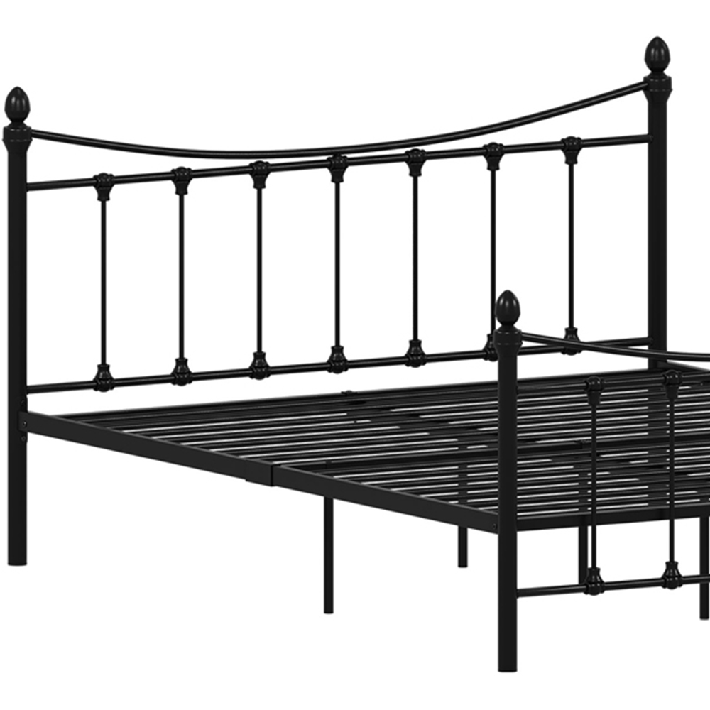 Vida Designs Paris Double Black Metal Bed Frame Image 3