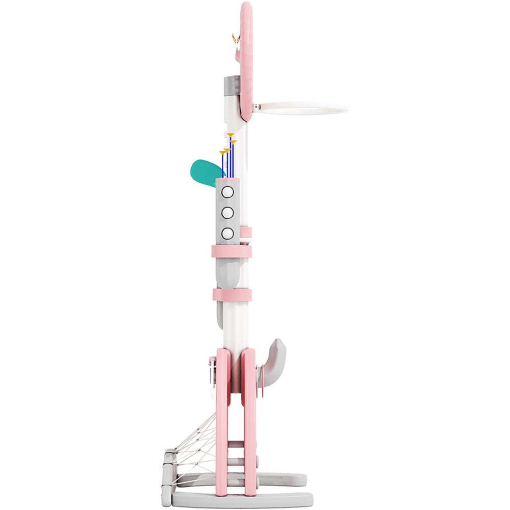Living and Home Pink 6 in 1 Toddler Basketball Stand Set Image 3