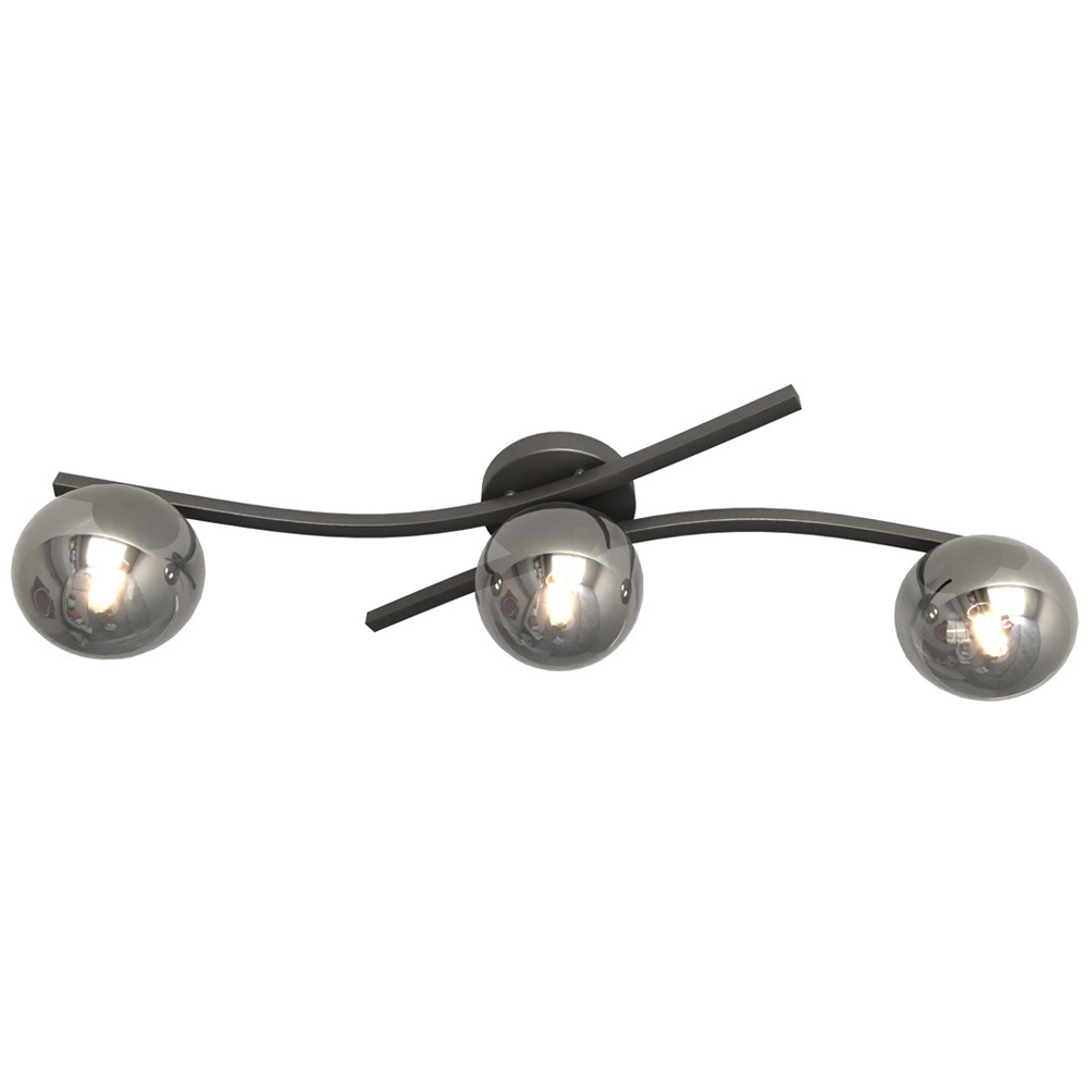 Emibig Opus 3 Light Graphite Shade Black E14 Ceiling Light Image 1