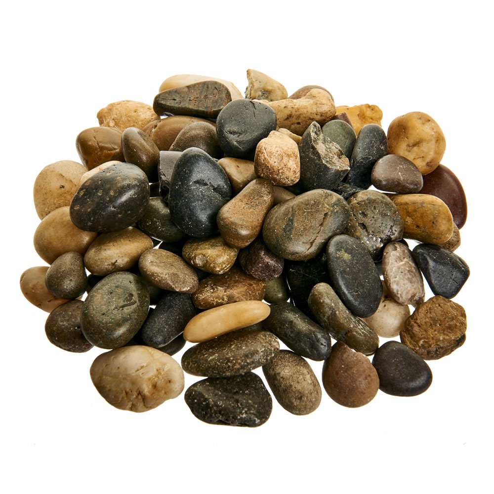 Wilko Natural Stone Pebbles Mesh Bag 1kg Image 1