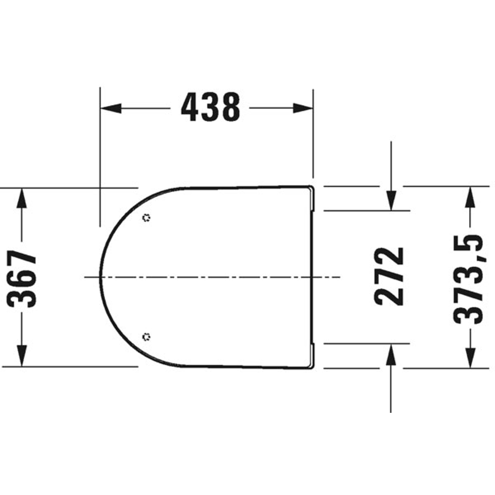 Duravit ME by Starck White Toilet Seat and Cover 374 x 458mm Image 2