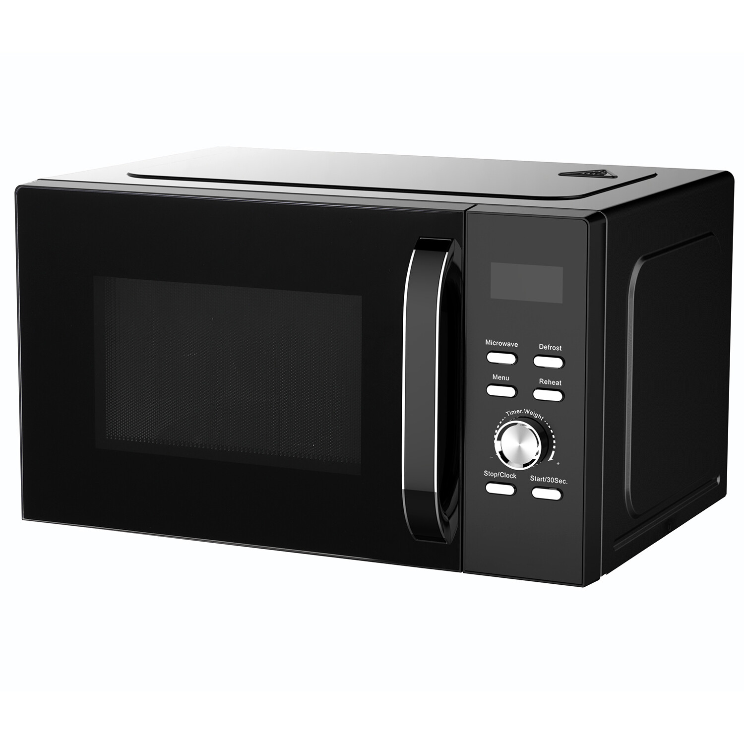 Black and Chrome 23L Microwave 800W Image