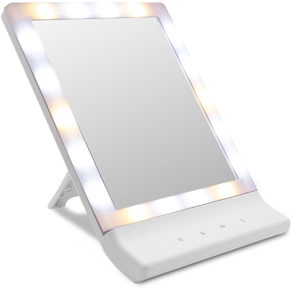 Envie White USB And Battery Operated LED Multi-Light Beauty Mirror Image 1