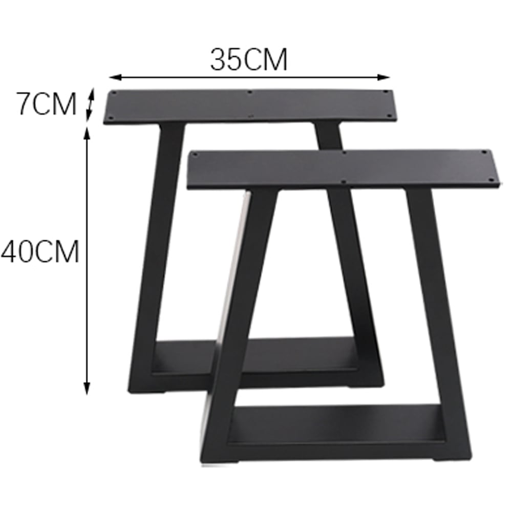 Living and Home 2 Pack Black Industrial Trapezoidal Iron Furniture Leg 35 x 40cm Image 8