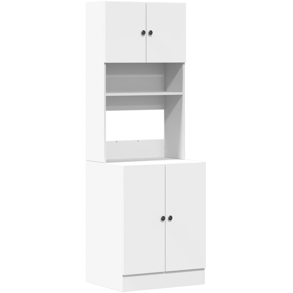 vidaXL 4 Door Single Shelf White Kitchen Cabinet Image 2