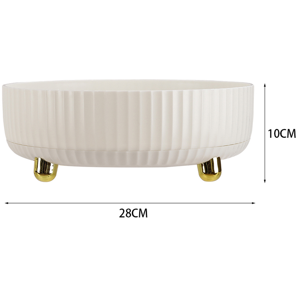 Living and Home White Round Rotatable Storage Organiser Image 8