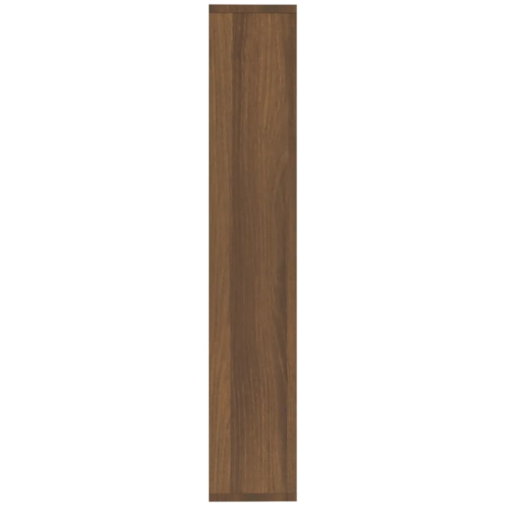 vidaXL 7 Shelf Brown Oak Floating Wall Shelf Image 5