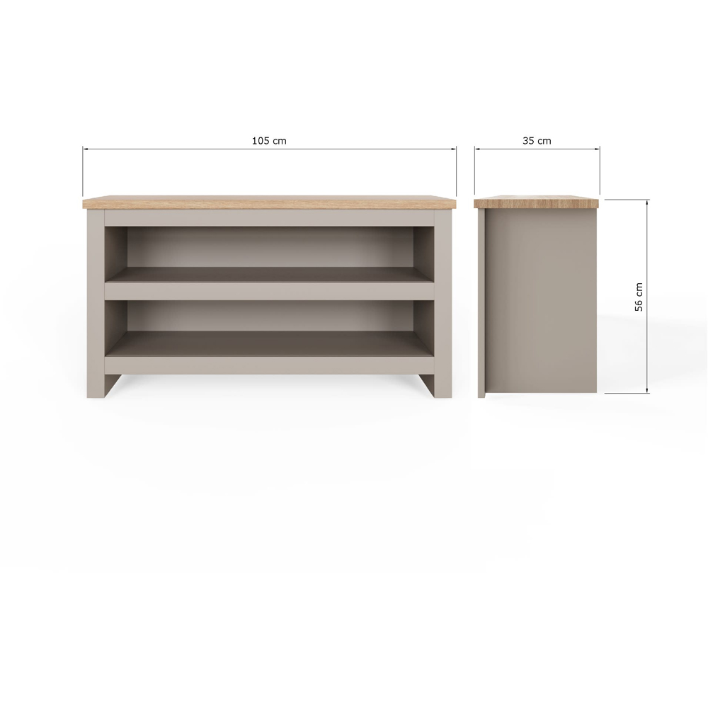 GFW Lancaster Grey Simple Shoe Bench Image 8
